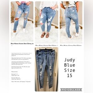 Judy Blue skinny distressed 15